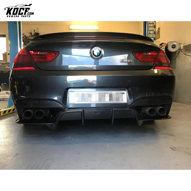 2014-2017 Vor style Carbon Fiber Rear Bumper Lip Diffuser Lip For BMW F06 F12 F13 M6 Coupe Sedan