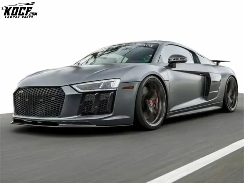2017  Car Spoiler R8 Rear Spoiler Vor Style Carbon Fiber GT Wing Front Lip Diffuser For Audi R8 New R8 Bodykit