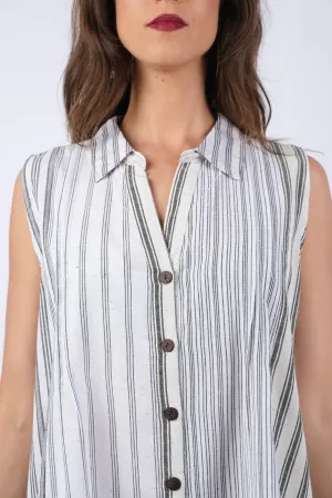 225114 Ethereal Stripes Vintage Collared Shirt
