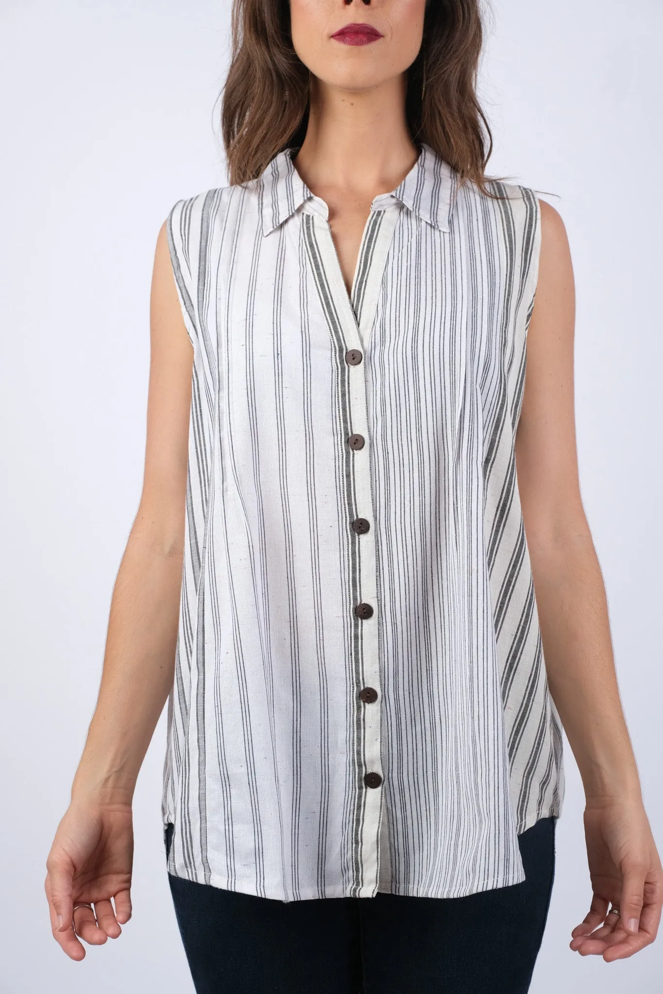 225114 Ethereal Stripes Vintage Collared Shirt