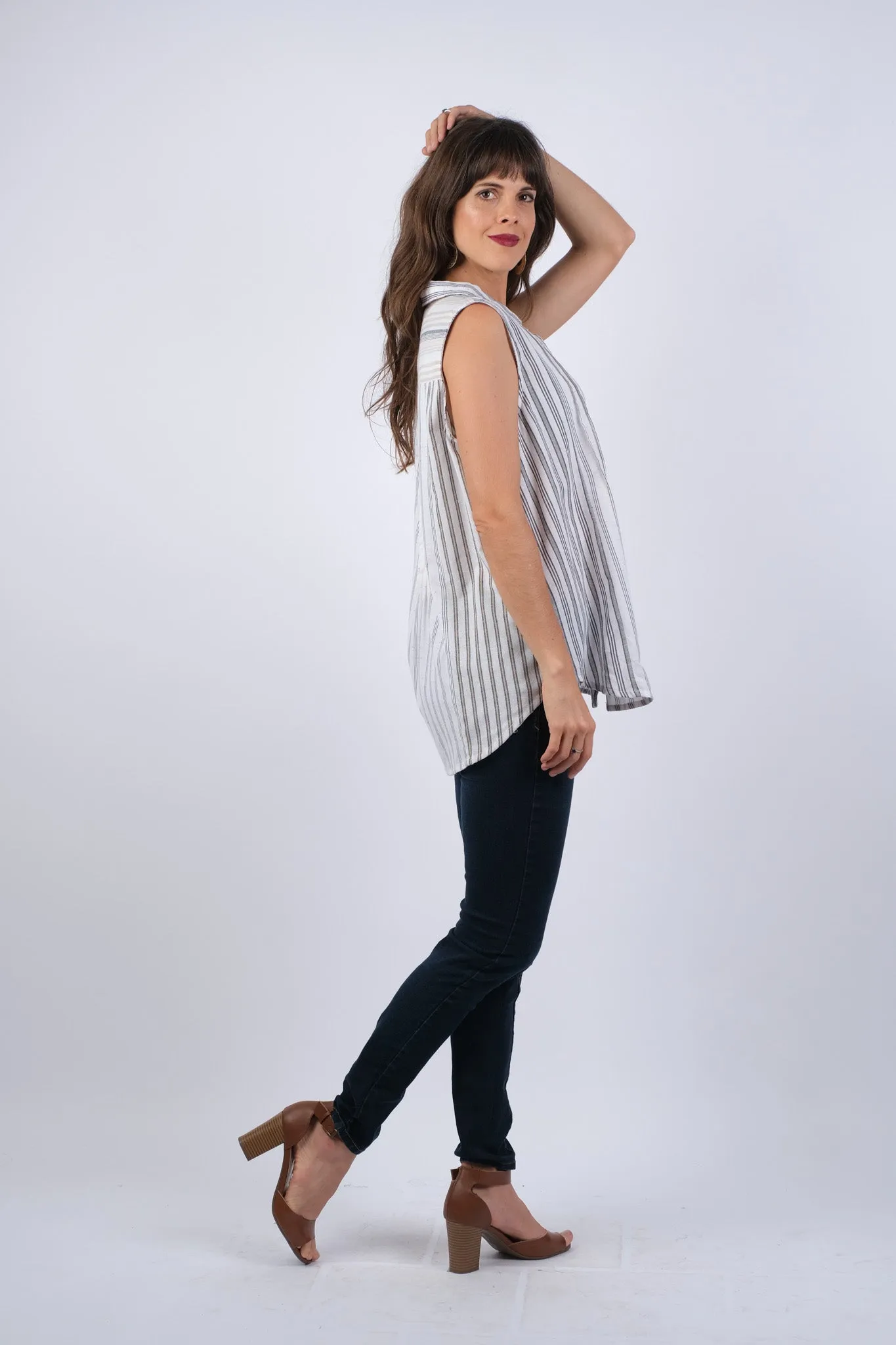 225114 Ethereal Stripes Vintage Collared Shirt