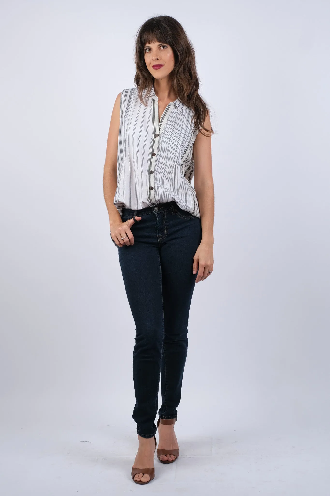 225114 Ethereal Stripes Vintage Collared Shirt
