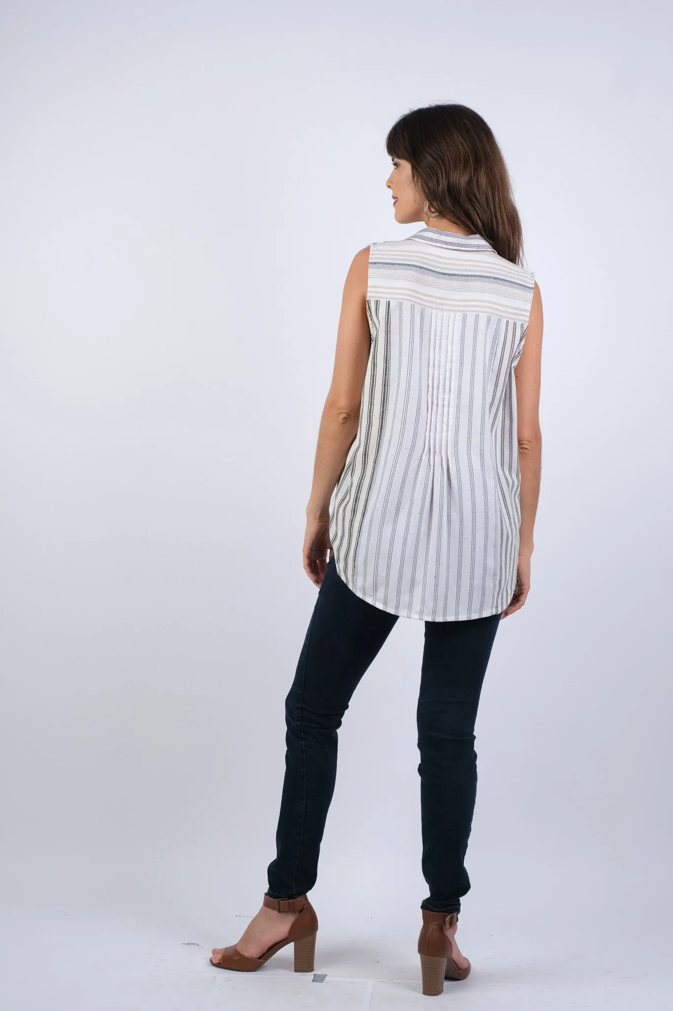225114 Ethereal Stripes Vintage Collared Shirt