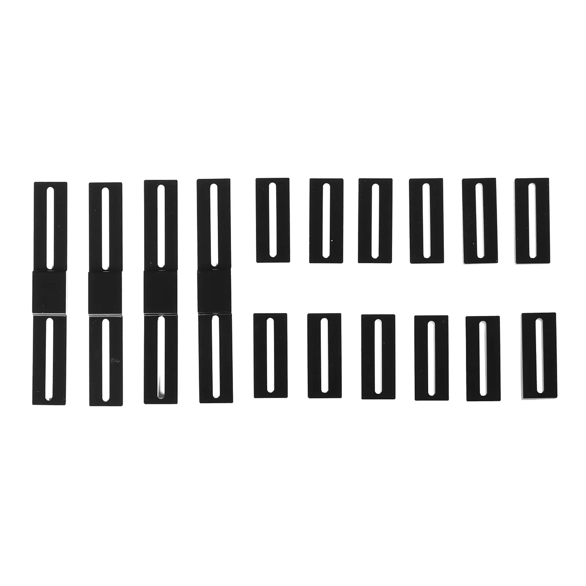 78.7 Inch Universal Car Three-Section Carbon Fiber Side Skirts Extensions Splitters Black Line