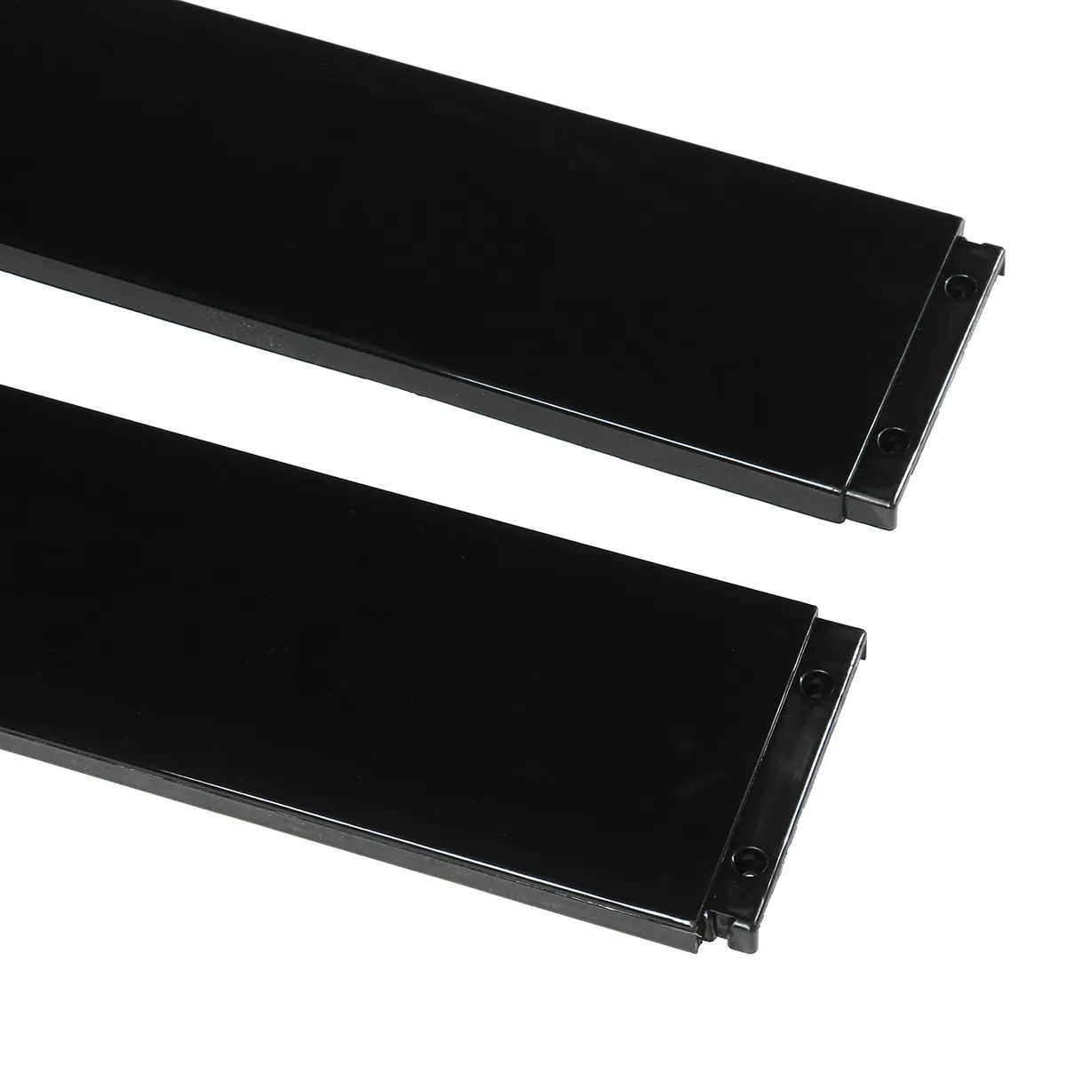 78.7 Inch Universal Car Three-Section Carbon Fiber Side Skirts Extensions Splitters Black Line