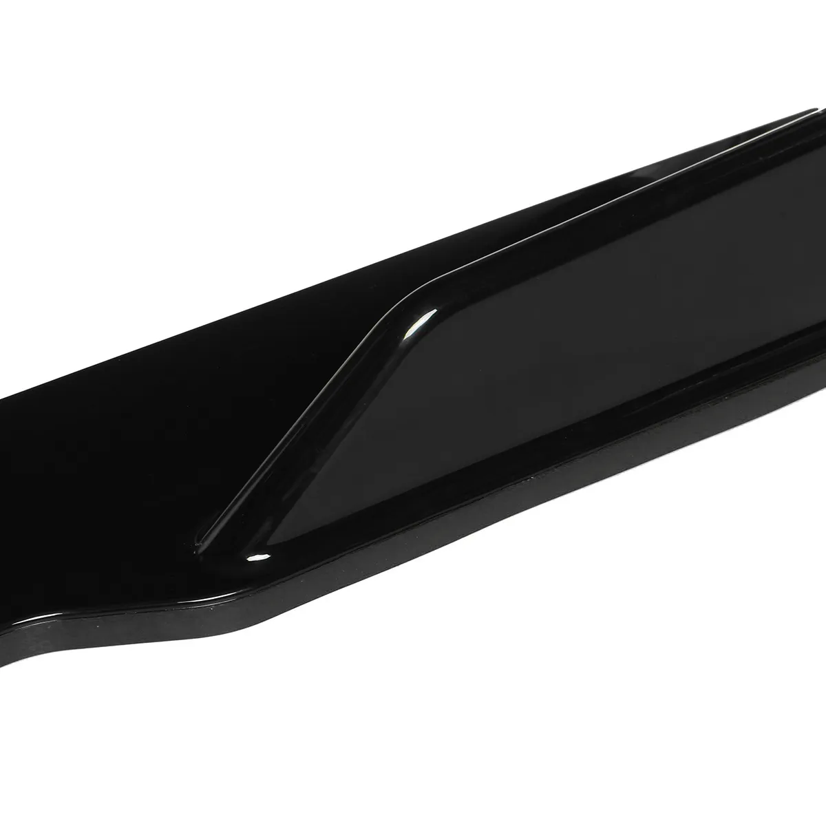 78.7 Inch Universal Car Three-Section Carbon Fiber Side Skirts Extensions Splitters Black Line