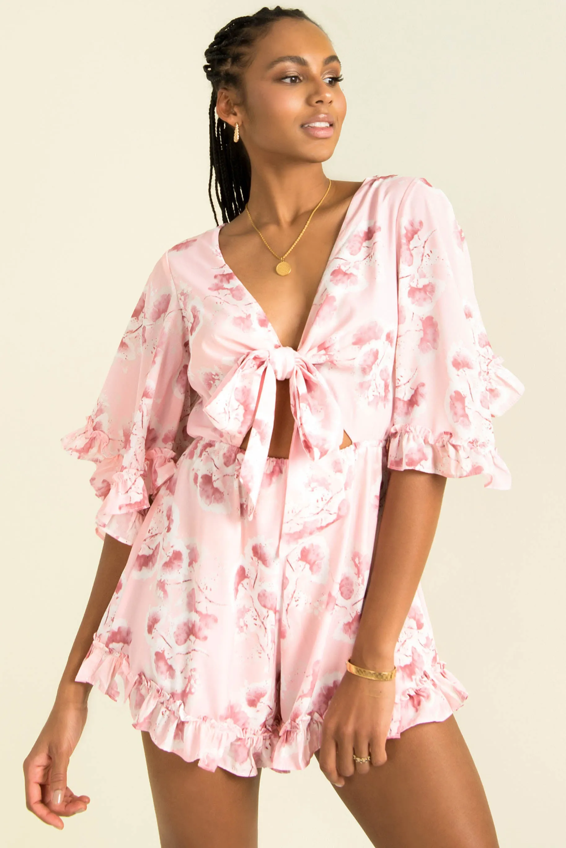 Alice Playsuit / Pink Print