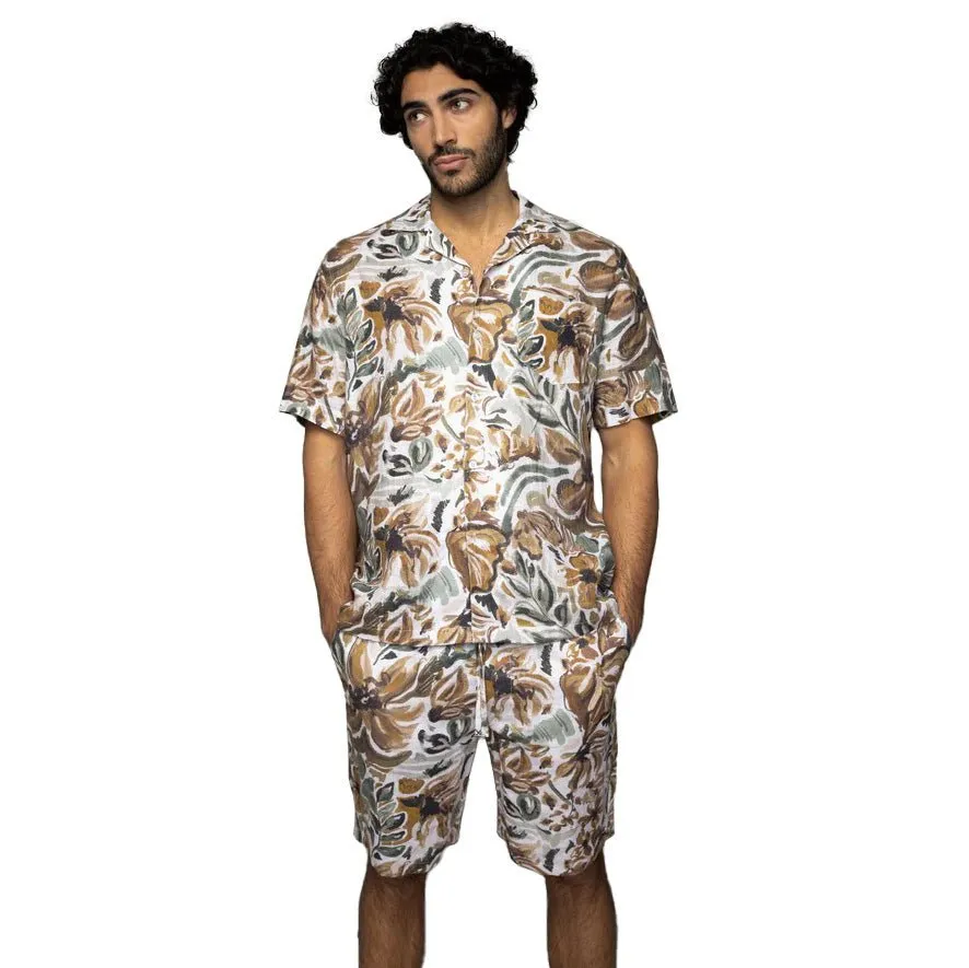 Babel Sun Linen Shirt Foss Green