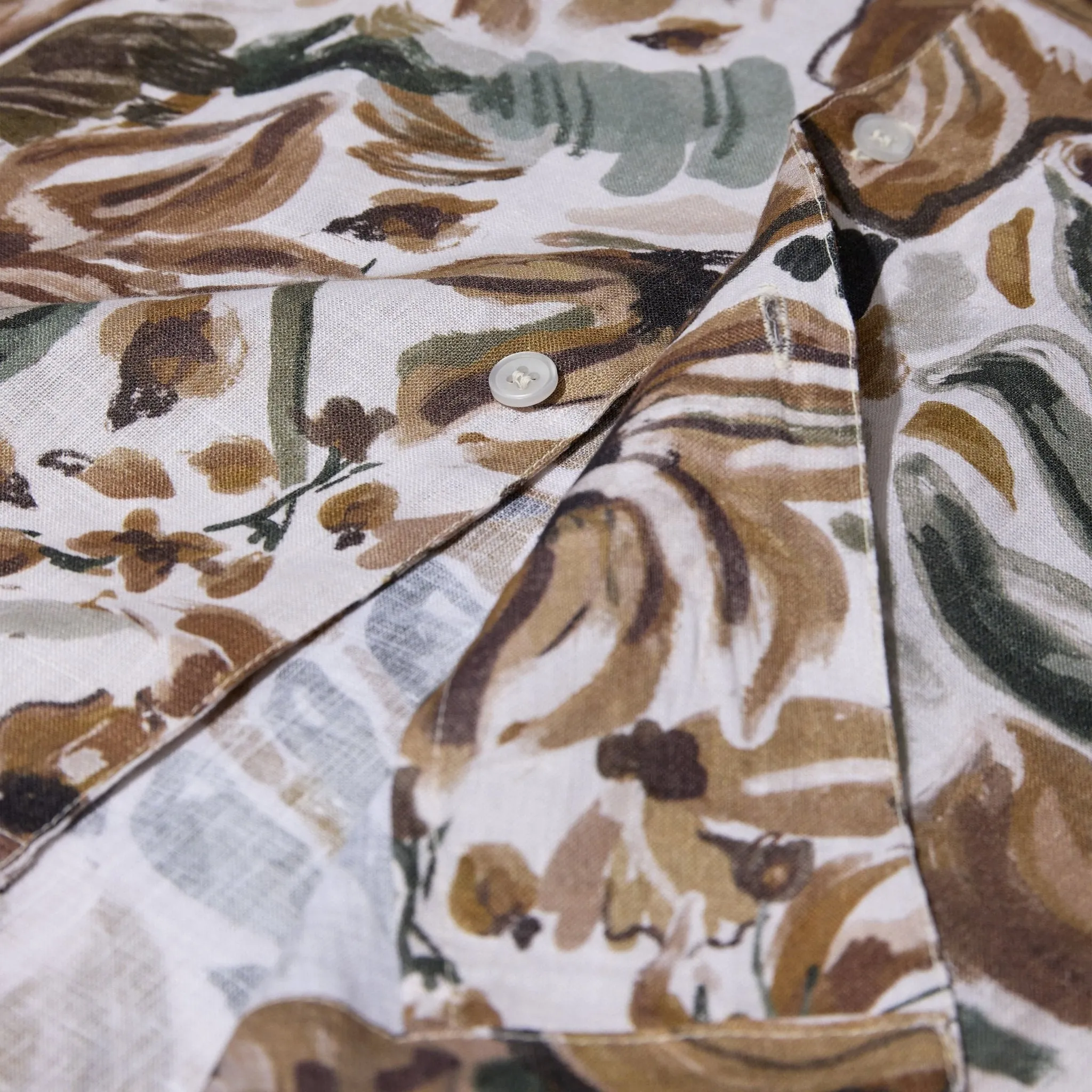 Babel Sun Linen Shirt Foss Green
