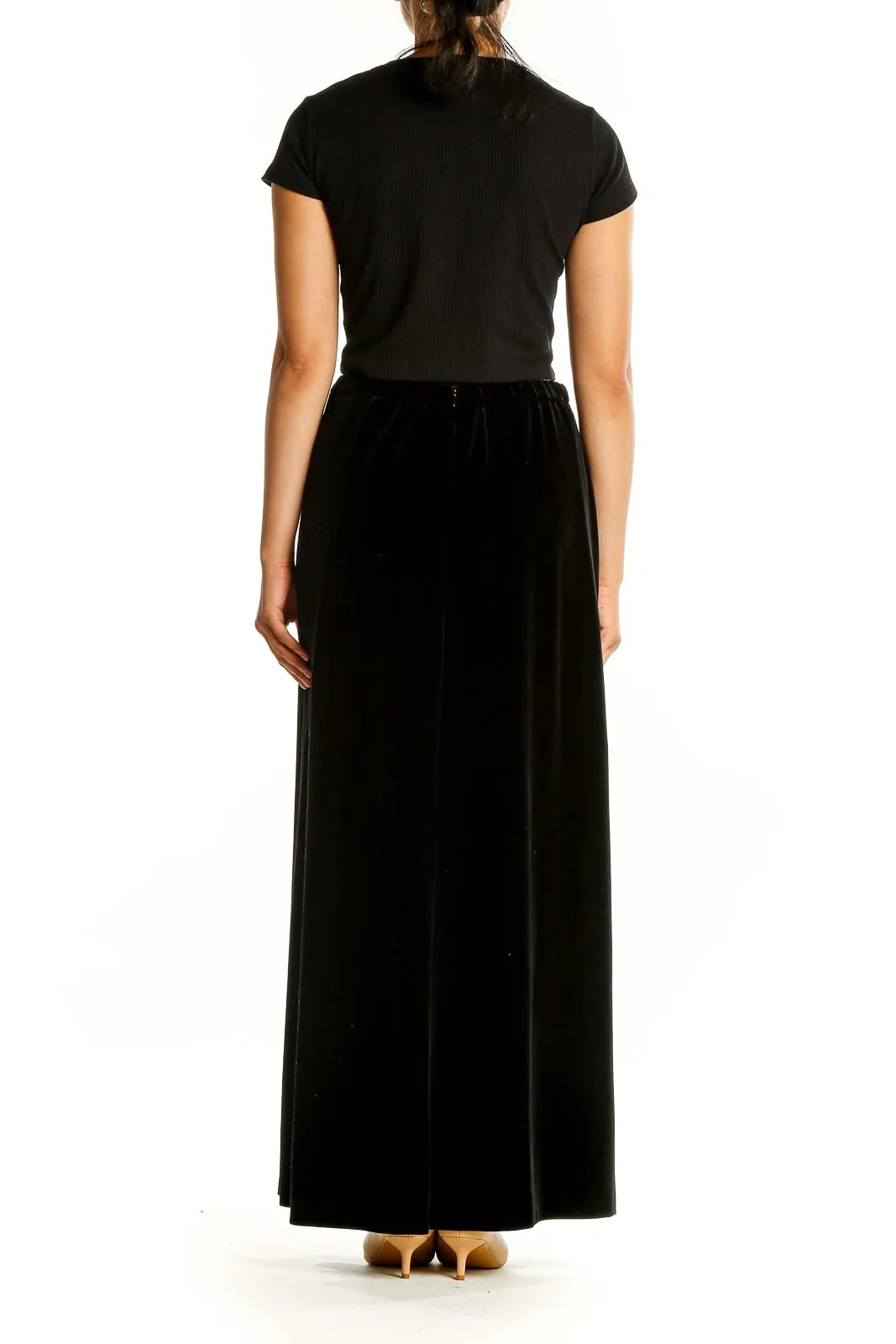 Black Velvet Maxi Skirt
