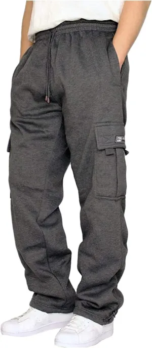 Cargo Pants for Men,Men's Cotton Linen Pants Elastic Drawstring Waist Pants Lightweight Fall Cargo Pants with Pockets