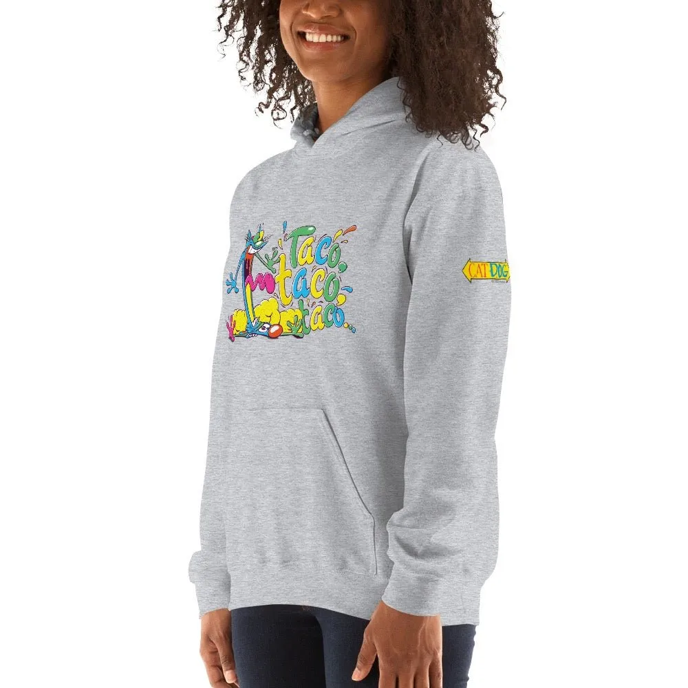 CatDog Taco Taco Taco Adult Hooded Sweatshirt