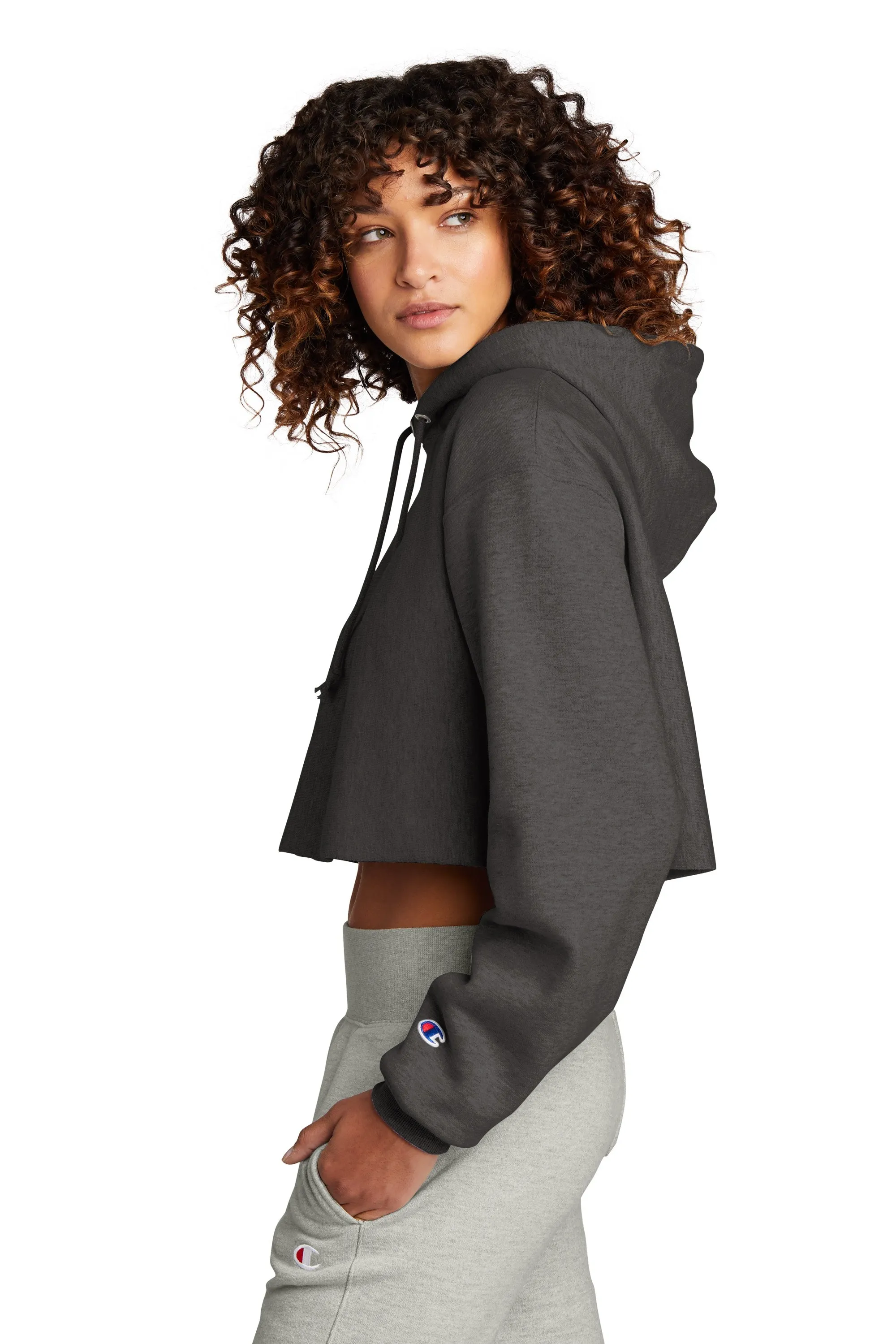 Champion ® Women’s Reverse Weave ® Cropped Cut-Off Hoodie