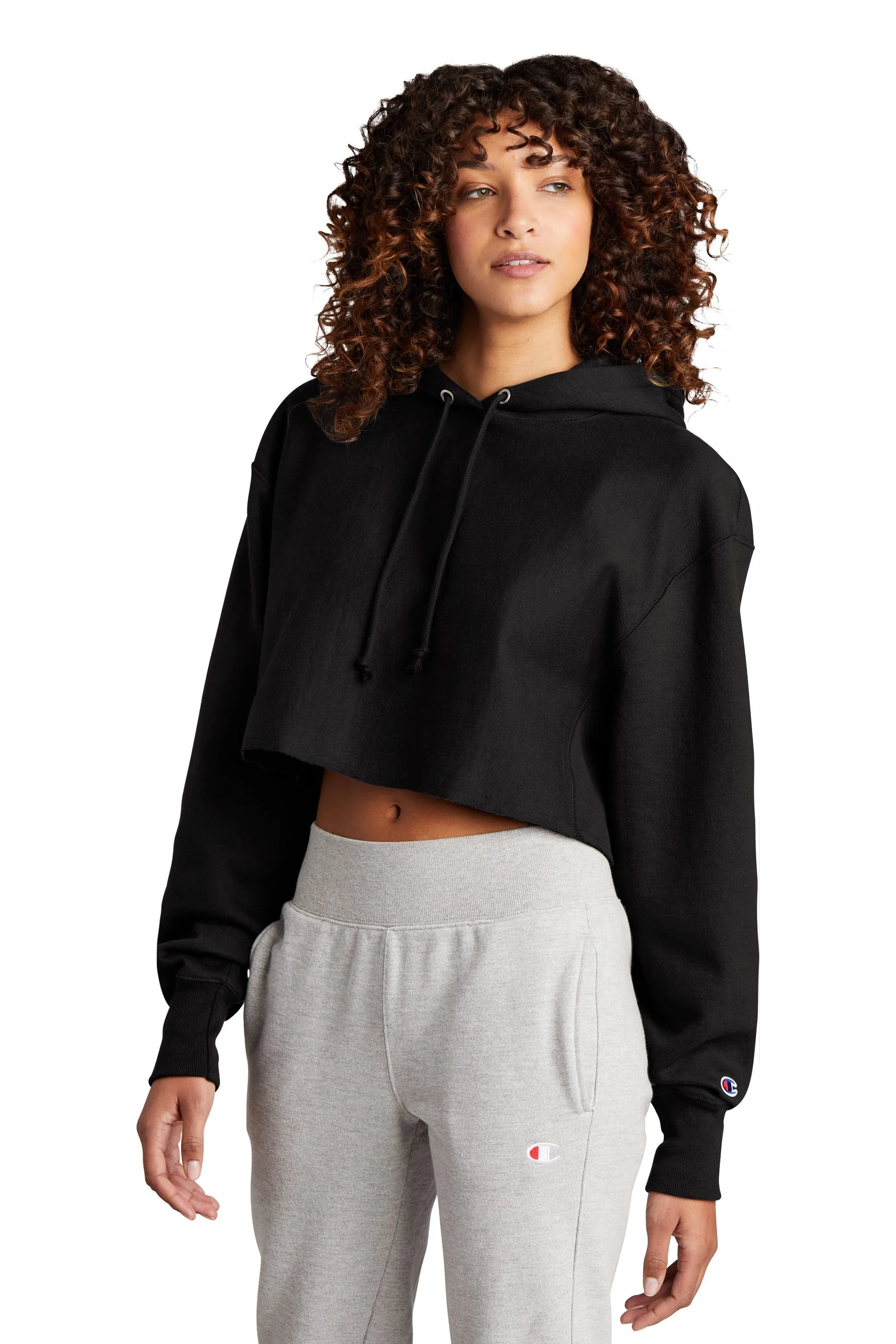 Champion ® Women’s Reverse Weave ® Cropped Cut-Off Hoodie
