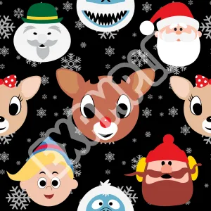 Classic Rudolph Red Nosed Reindeer Christmas SOFT Yoga Band Leggings OS Plus rts Classic Rudolph Red Nosed Reindeer Christmas SOFT Yoga Band Leggings OS Plus rts