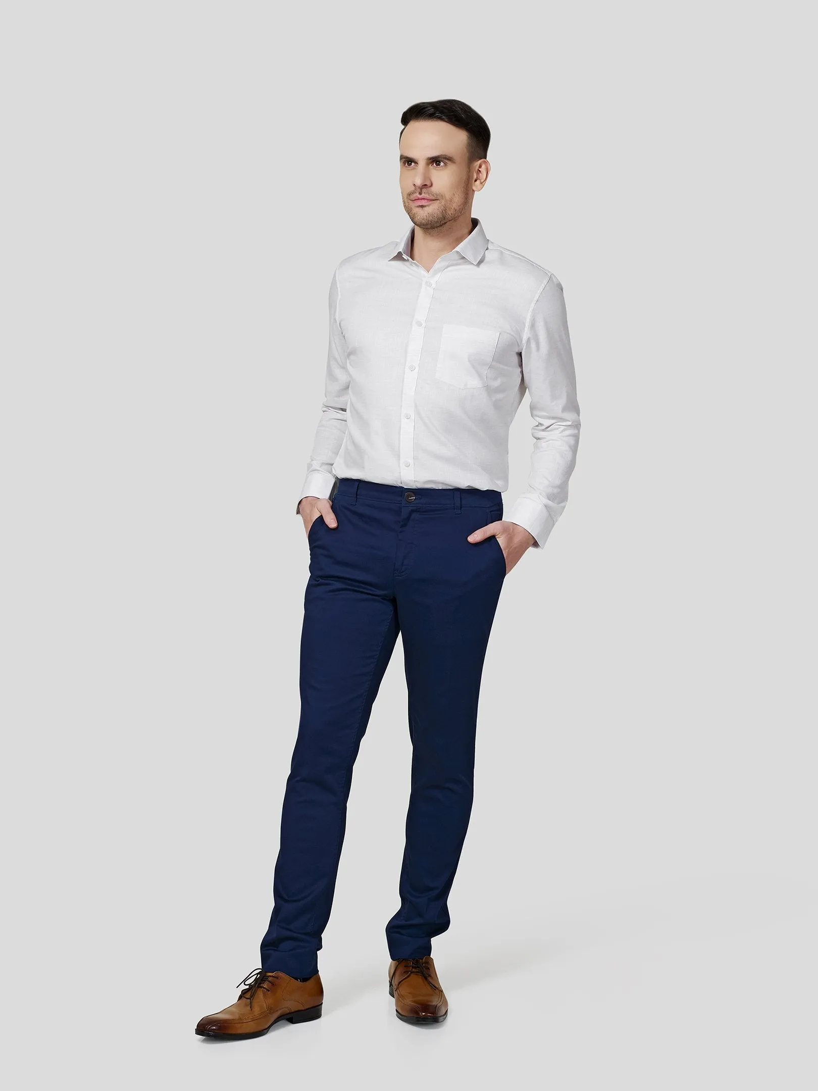 Classic Shirt with Spread Collar