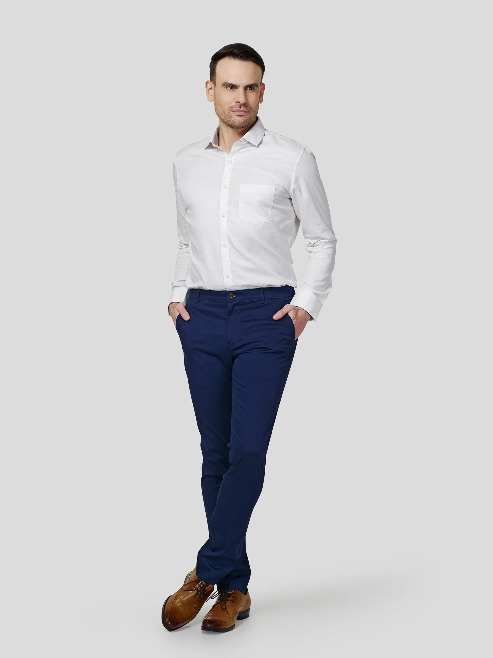 Classic Shirt with Spread Collar