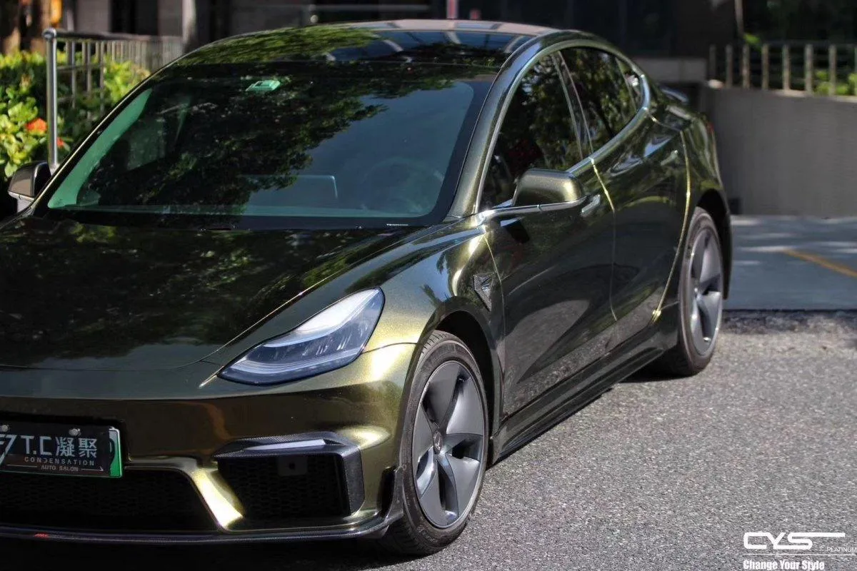 CMST Tuning V2 Side Skirts for Tesla Model 3 Performance/Base Long Range Carbon Fiber/FRP