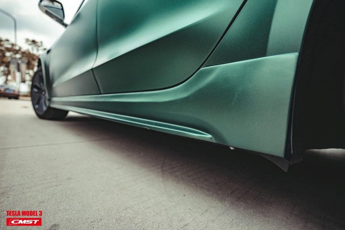 CMST Tuning V2 Side Skirts for Tesla Model 3 Performance/Base Long Range Carbon Fiber/FRP