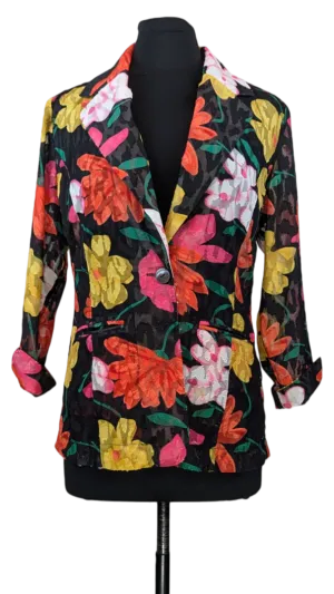 Colorful Floral Burst Blazer