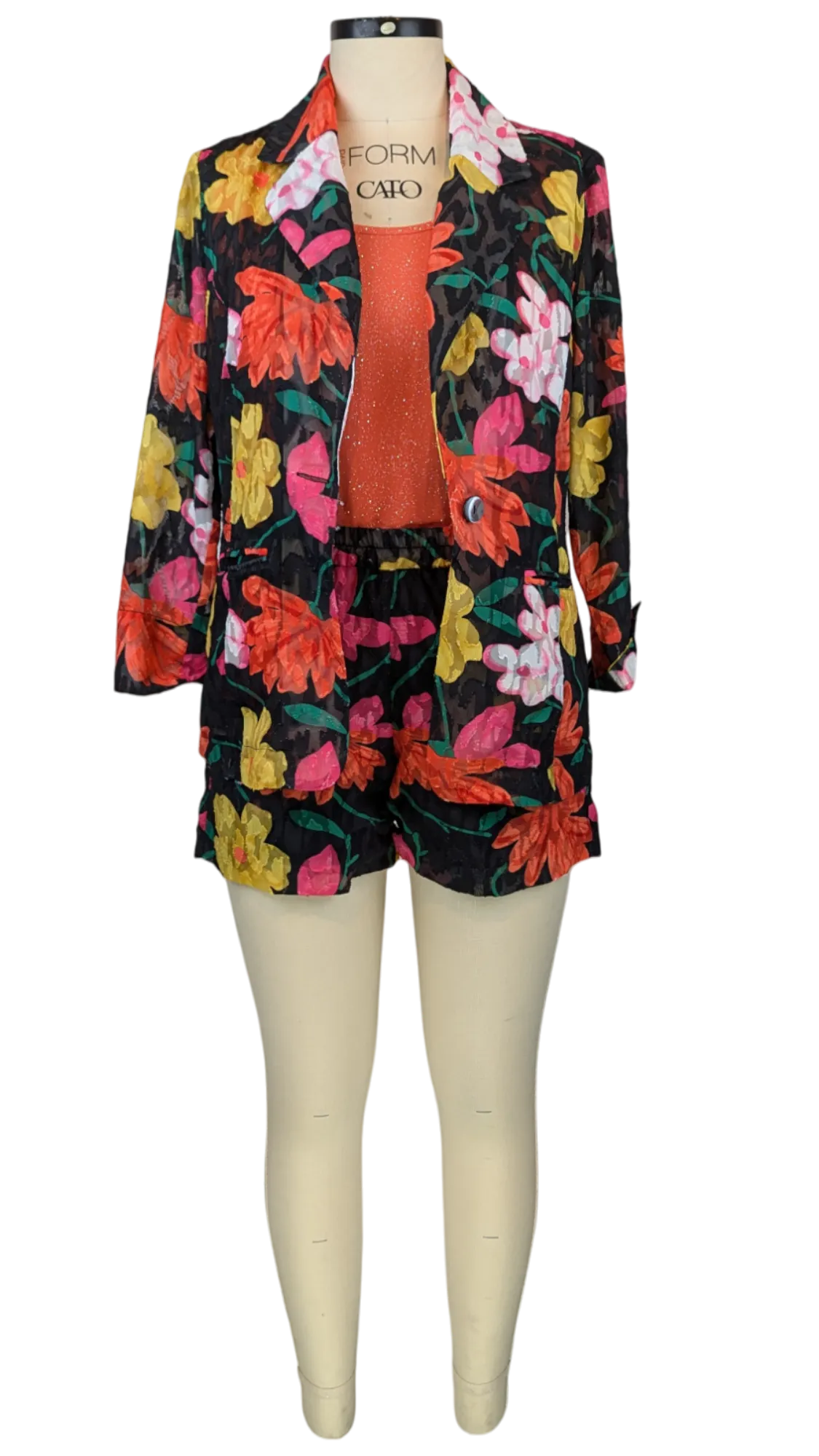 Colorful Floral Burst Blazer