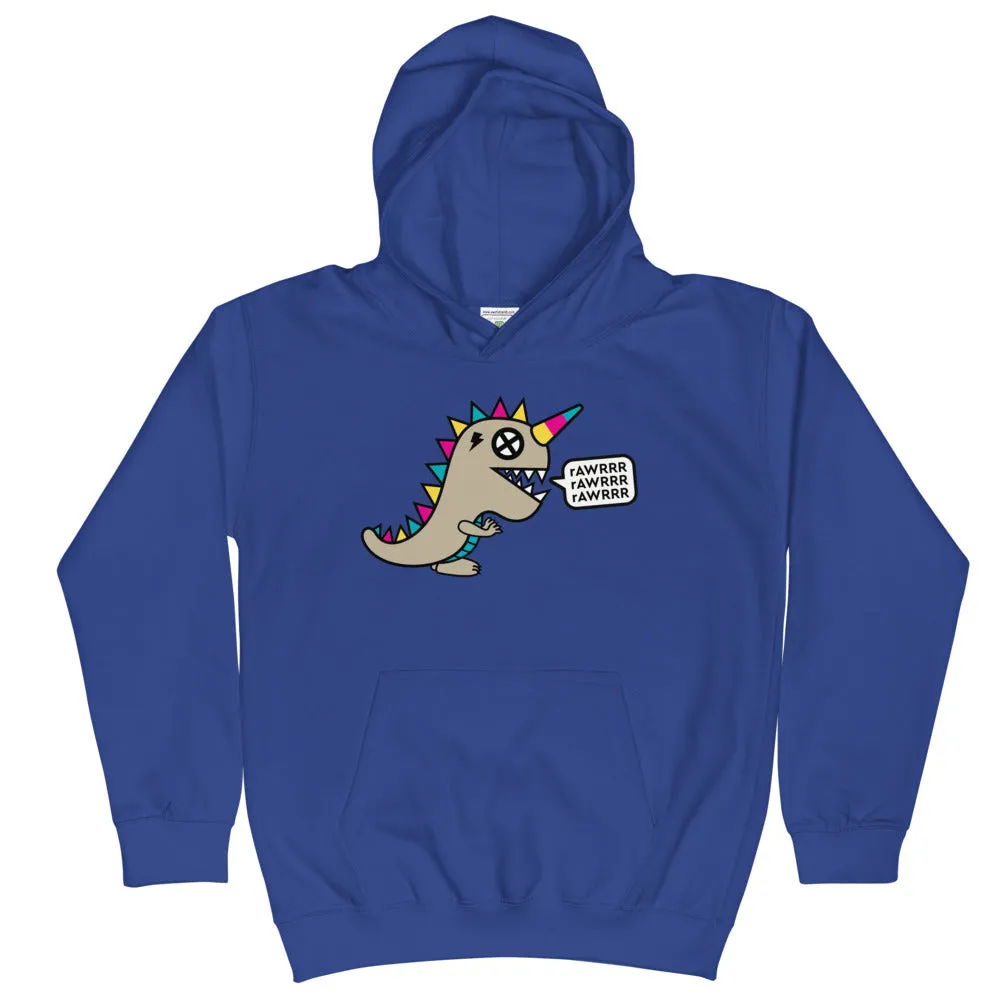 Dinocorn rAWRRR Youth Hoodie Royal