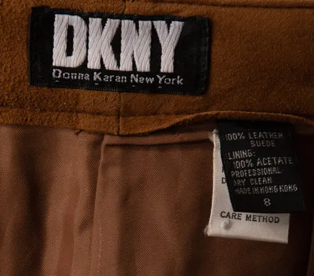 DKNY Women's Maxi Leather Skirt Brown Size 8 SKU 000299-2