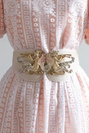 Fabulous 1980's Sweet Angels Statement Belt / Sz M