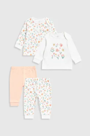 Floral Garden Baby Pyjamas - 2 Pack