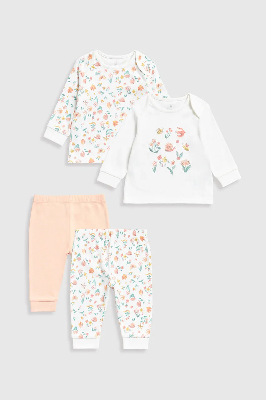 Floral Garden Baby Pyjamas - 2 Pack