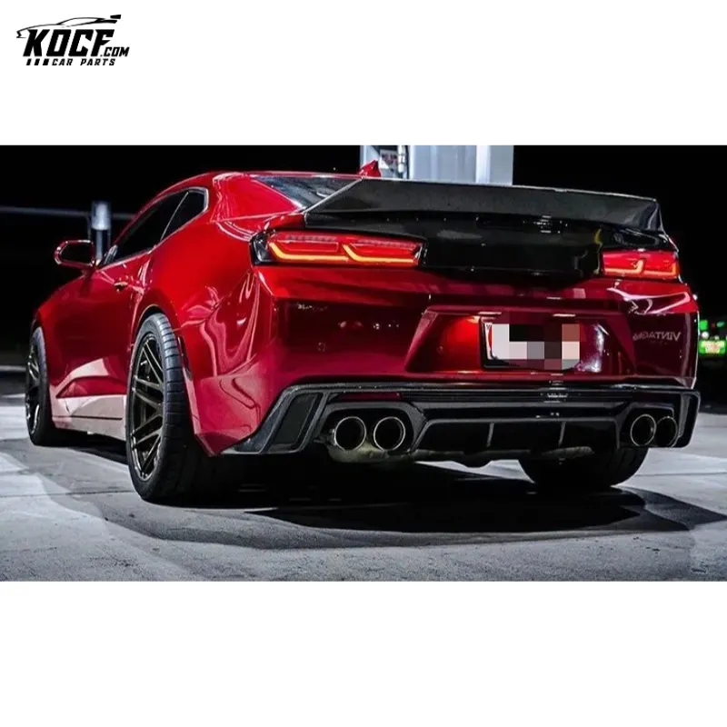 For 2016-2018 Chevy Camaro 6 AC style Carbon Fiber Decklid/Trunk lid WITH SPOILER DUCKBILL TRUNK Raised Lip Trunk Boot