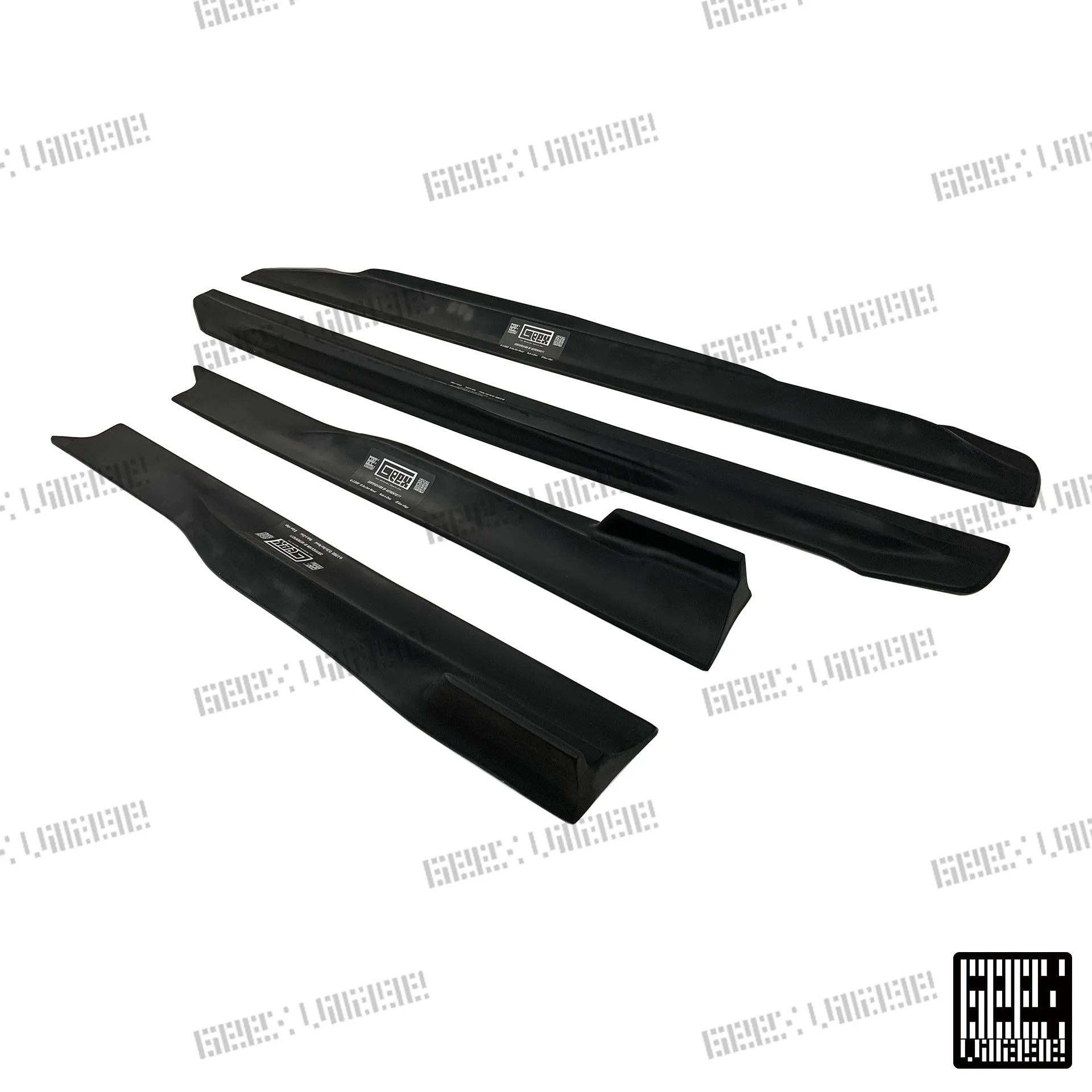 Geex Village Blackseries Style Side Skirts for Mercedes Benz A-Class AMG A45 A35 A220 W177 V177 2019-ON Carbon Fiber