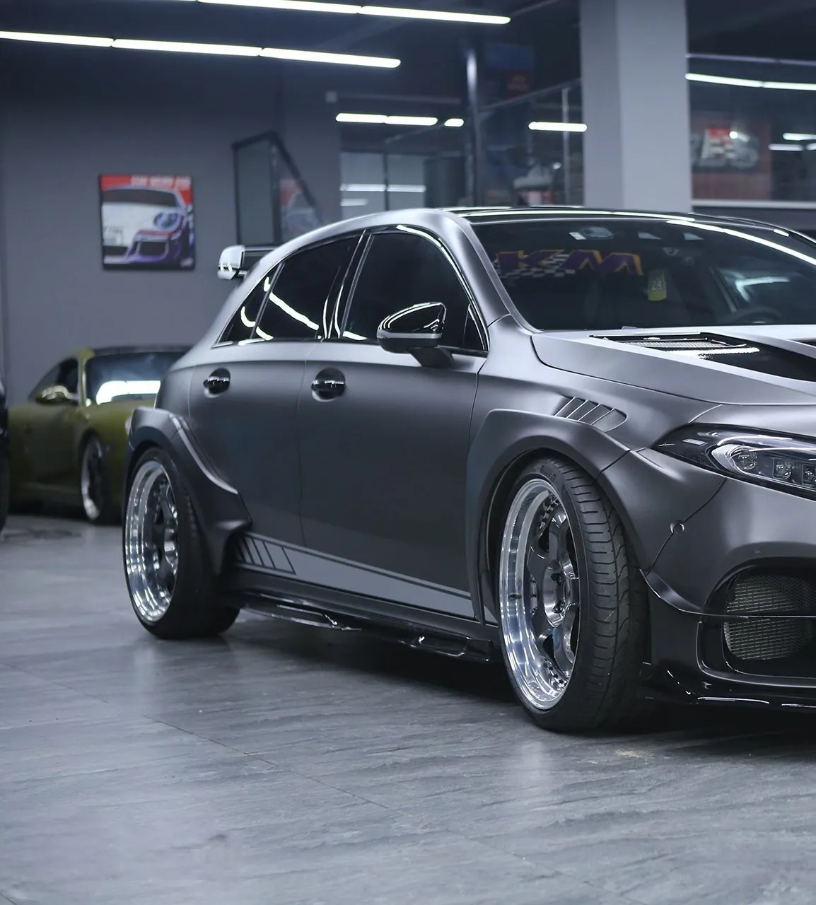 Geex Village Blackseries Style Side Skirts for Mercedes Benz A-Class AMG A45 A35 A220 W177 V177 2019-ON Carbon Fiber
