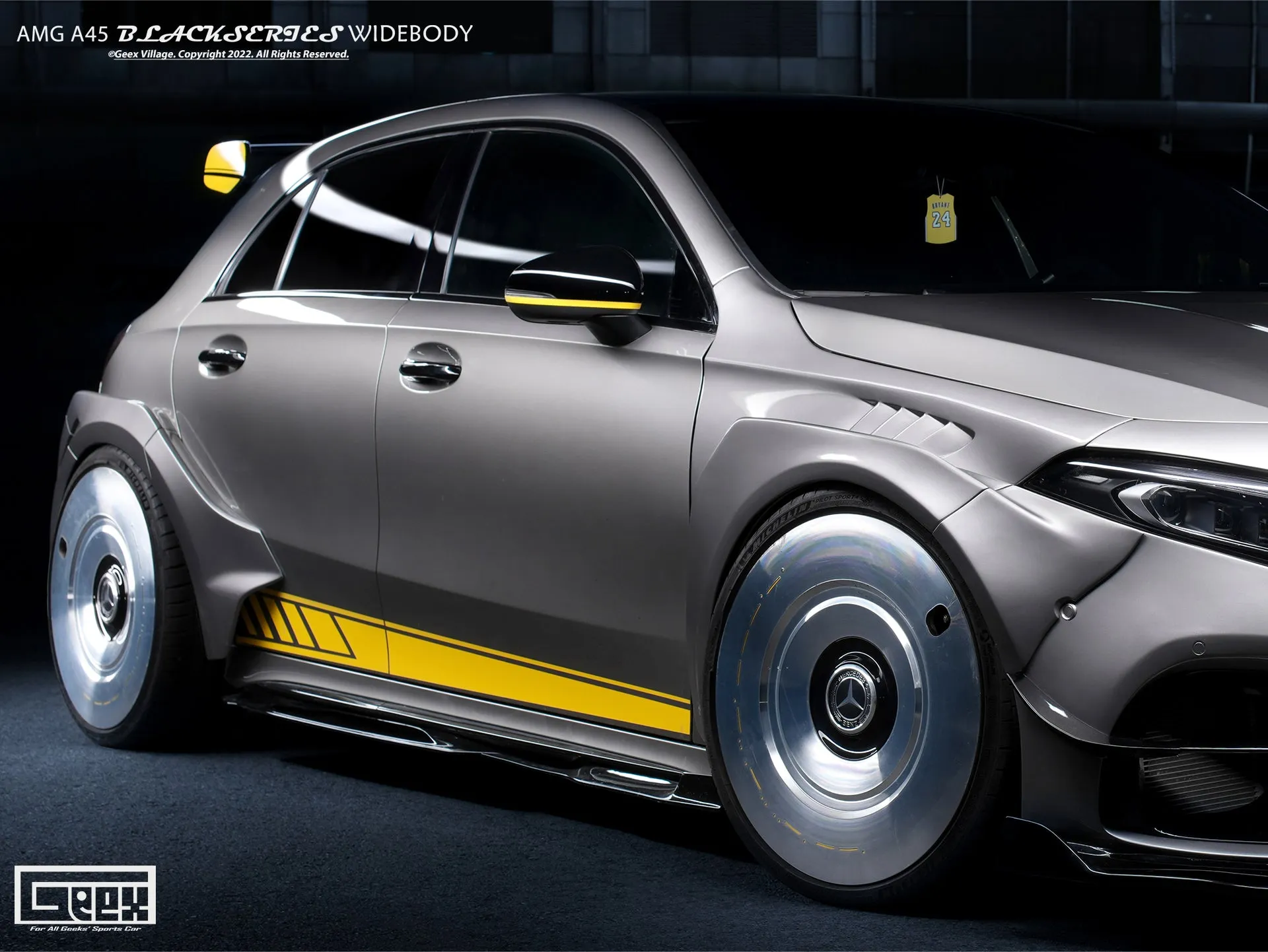 Geex Village Blackseries Style Side Skirts for Mercedes Benz A-Class AMG A45 A35 A220 W177 V177 2019-ON Carbon Fiber