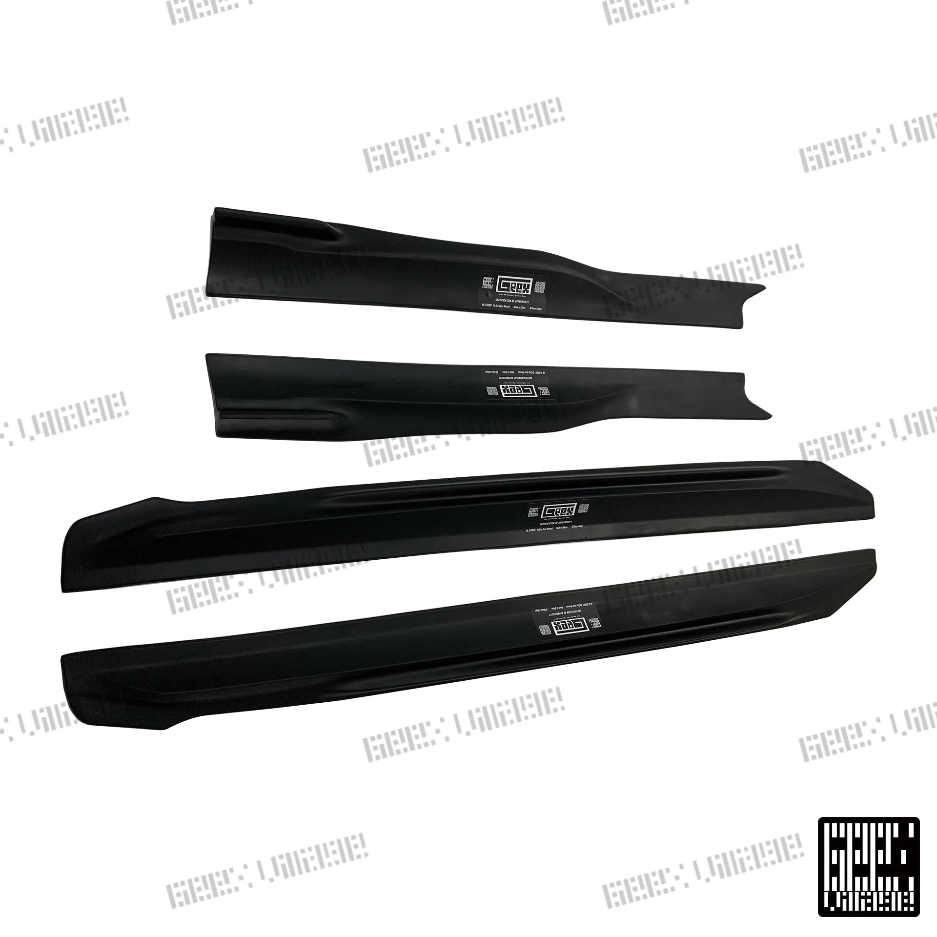 Geex Village Blackseries Style Side Skirts for Mercedes Benz A-Class AMG A45 A35 A220 W177 V177 2019-ON Carbon Fiber