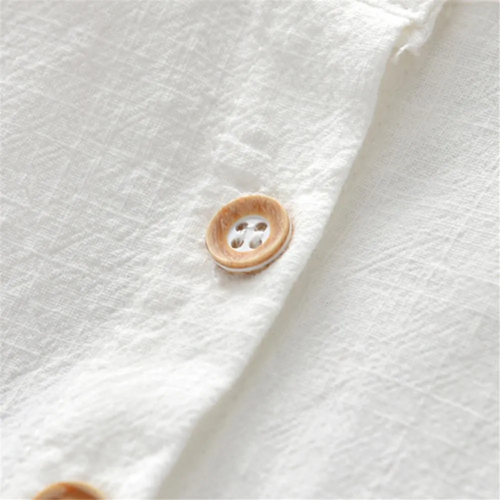 Girls Solid Long Sleeve Casual Tops