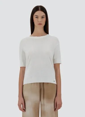 Glam Knit Short Sleeve Crew Neck T-Shirt