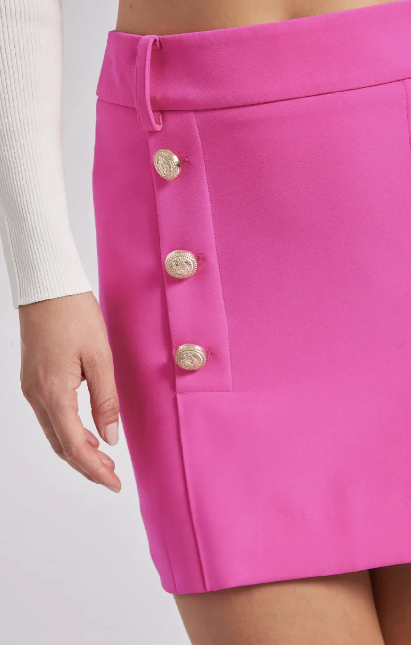 Imogen Crepe Skirt - Magenta