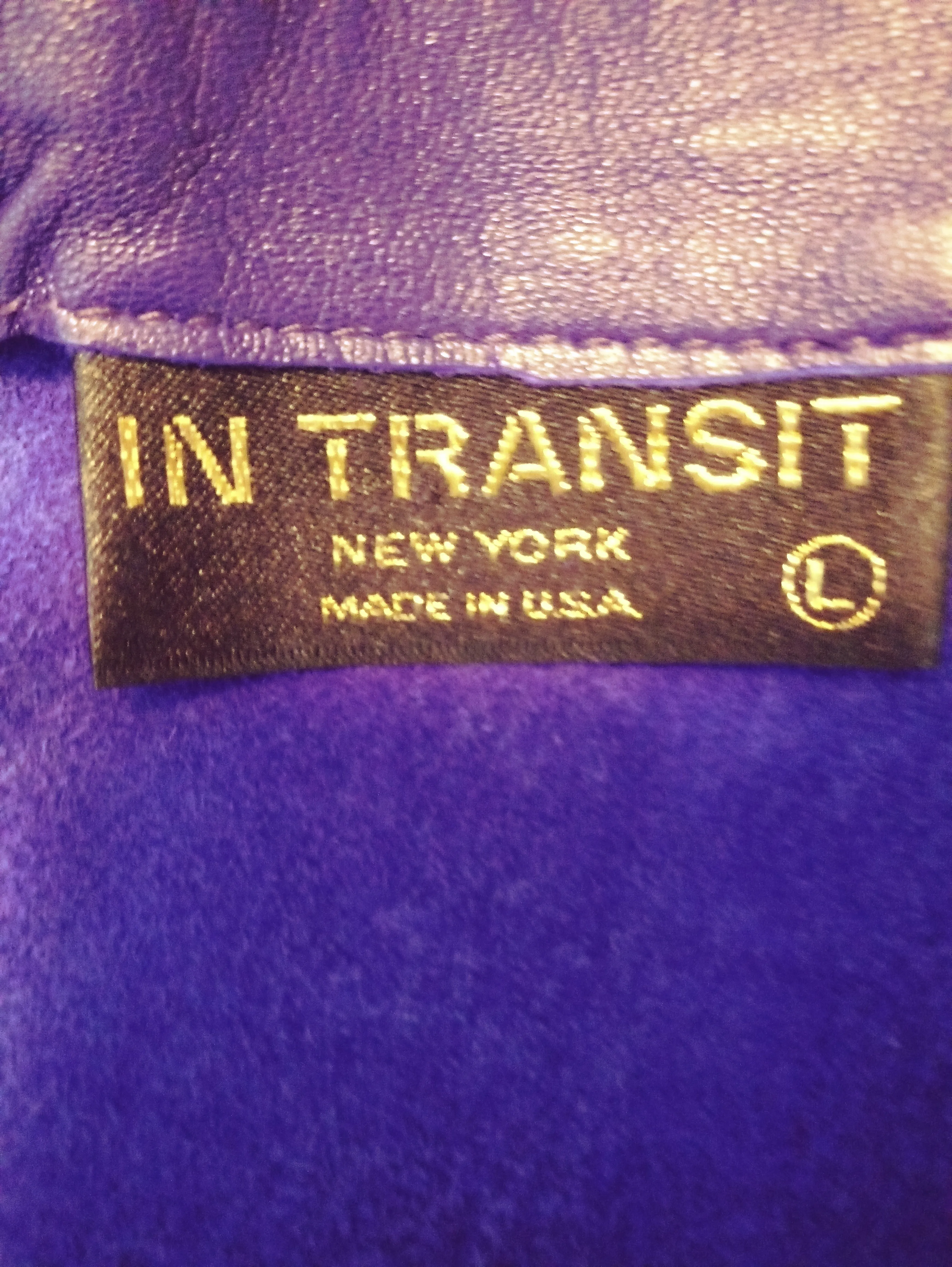 In Transit Leather Skirt Purple Size L (SKU 000266-7)