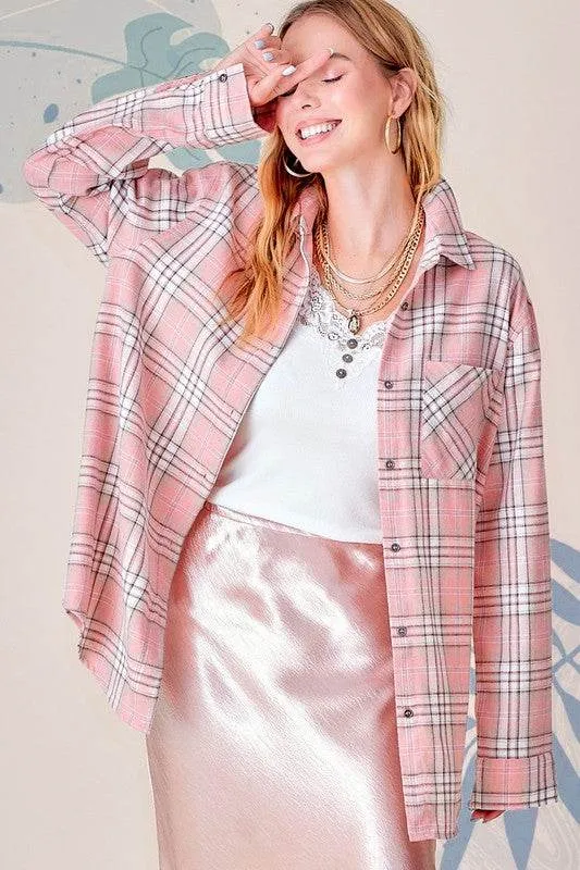 La Miel Dreamy Collar Neck Long Sleeves Buttoned Cuffs Shirt
