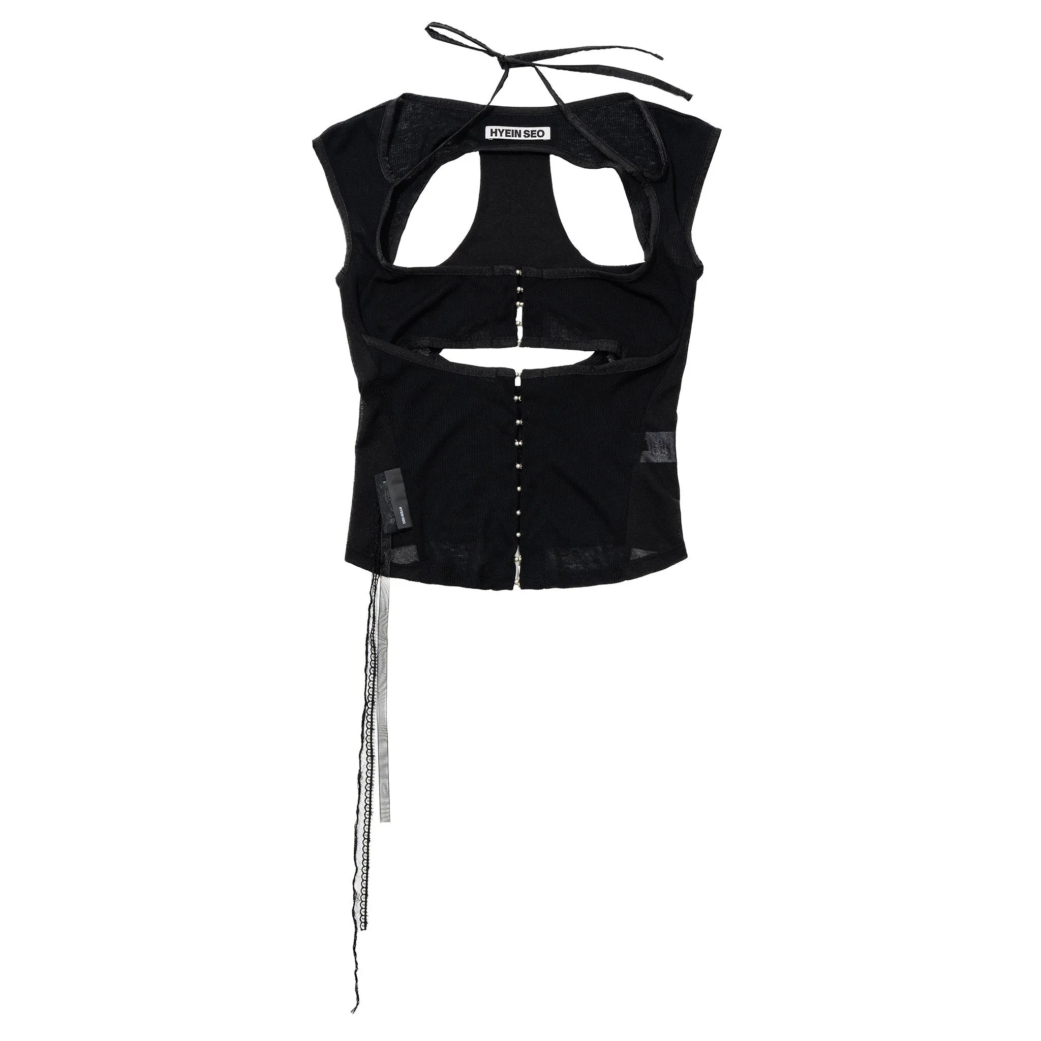 LAYERED SLASH TOP / BLACK