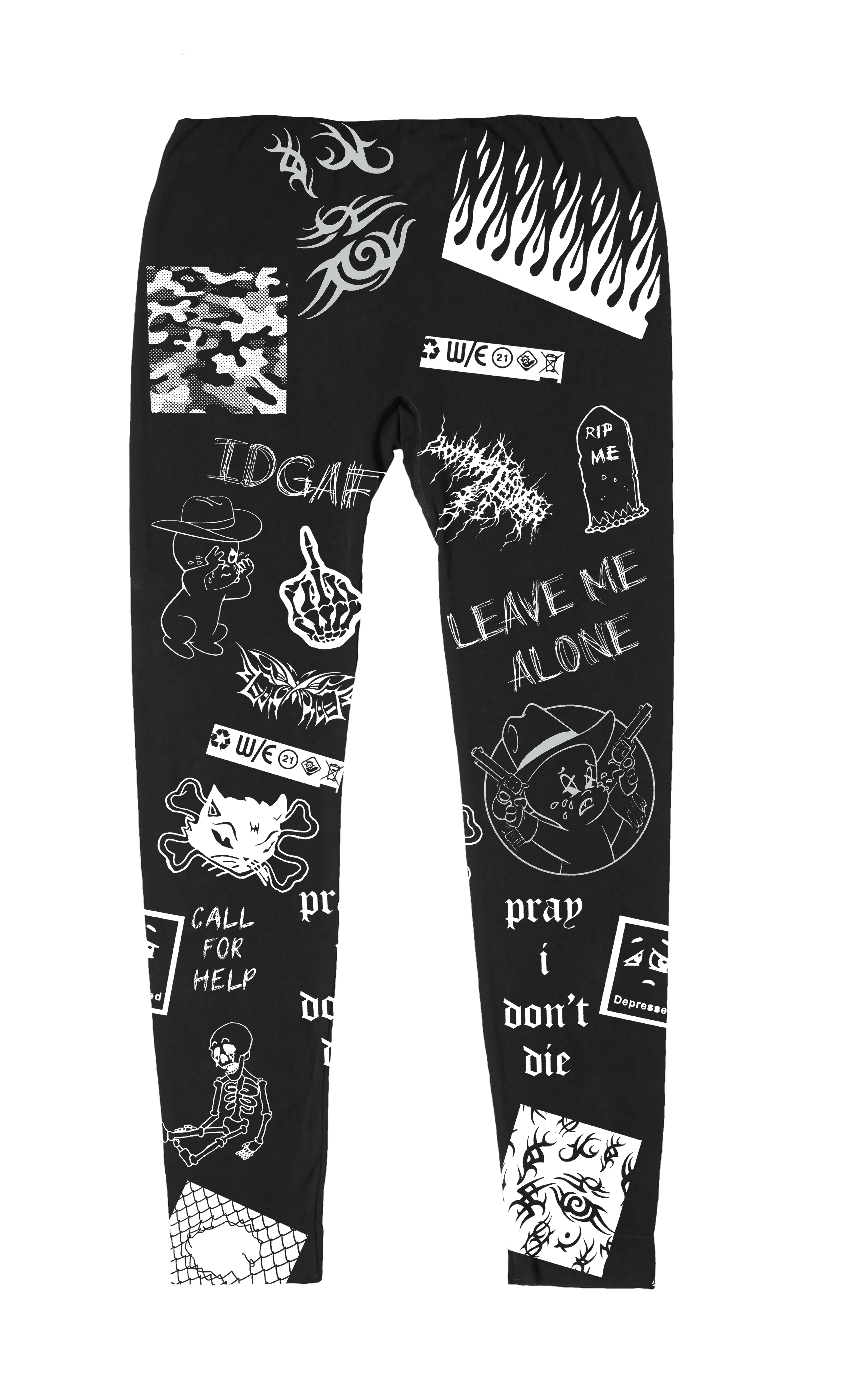 Leave Me Alone Black Leggings