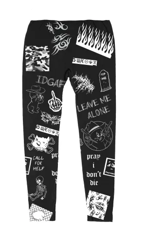 Leave Me Alone Black Leggings