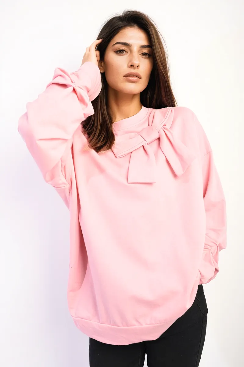 Long Sleeve Bow Detail Jumper