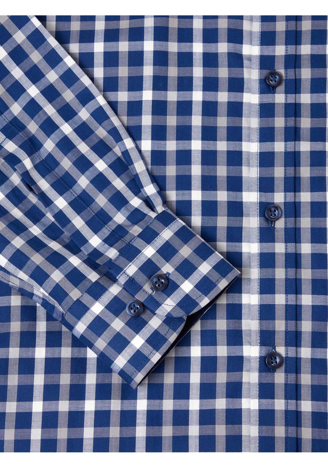 Long Sleeve Check Shirt - Navy