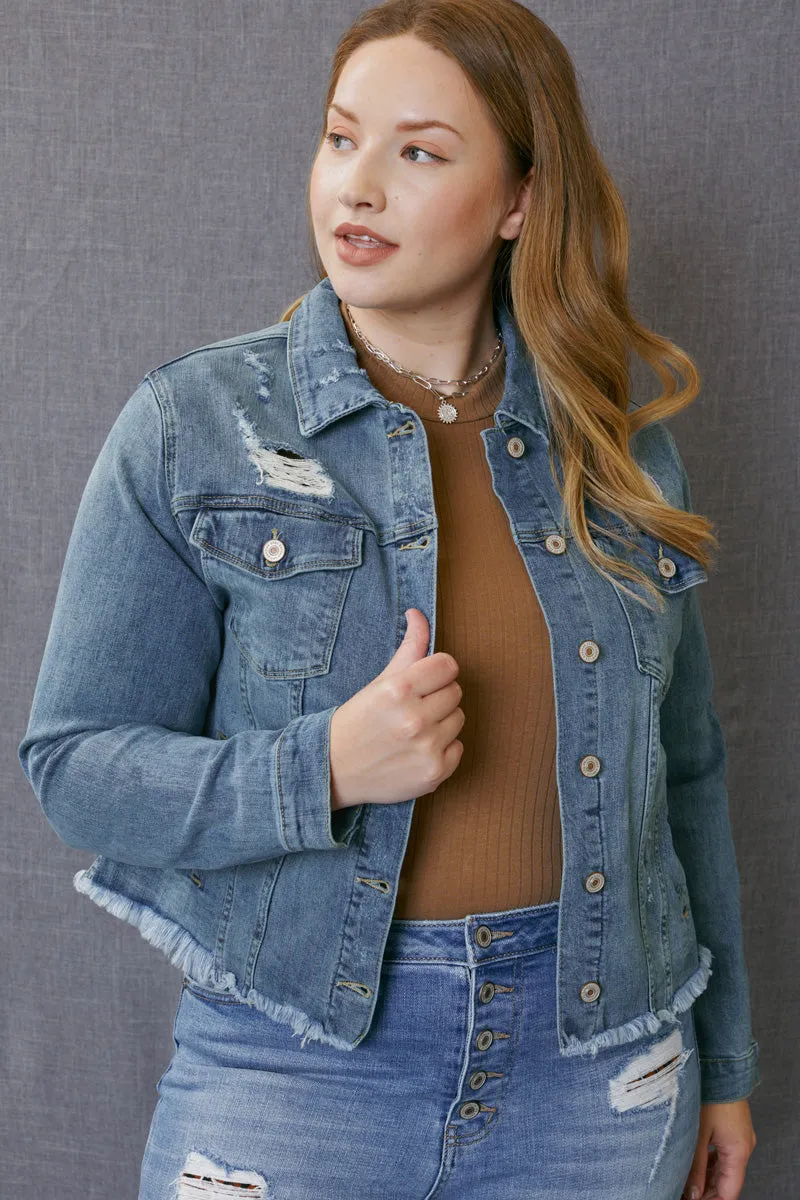Mona Denim Jacket (Plus Size)