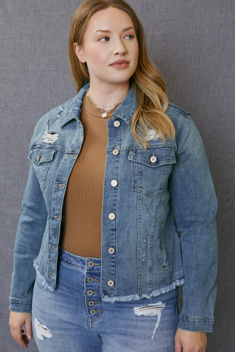 Mona Denim Jacket (Plus Size)