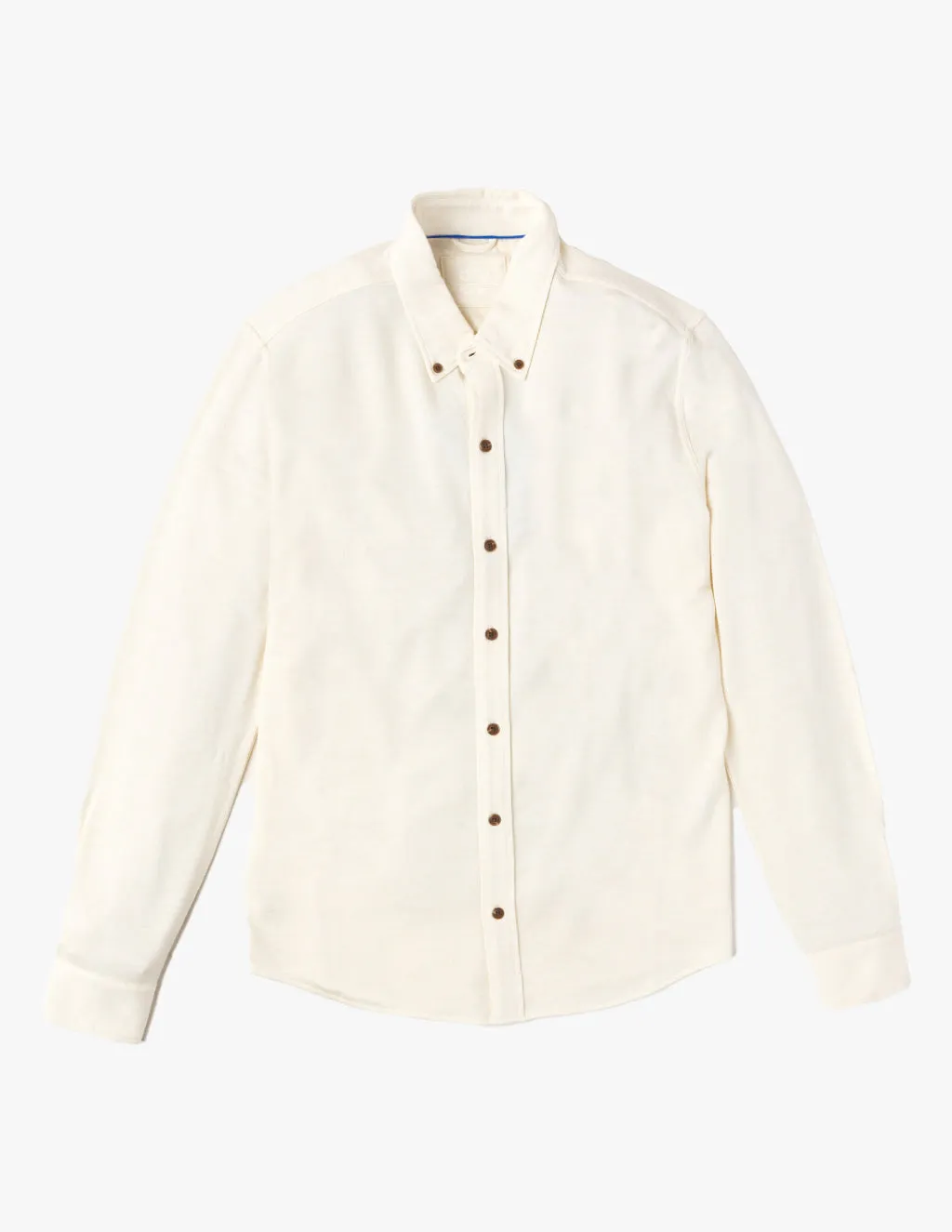 OATMEAL CASHMERE BUTTON DOWN