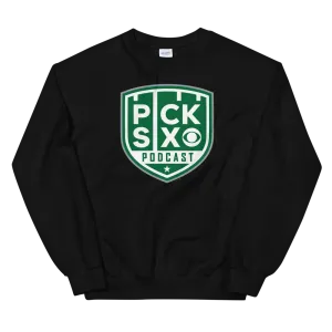 Pick Six Podcast Logo Fleece Crewneck Sweatshirt