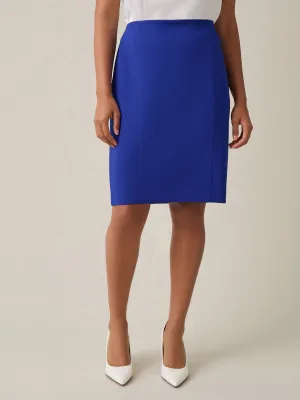 Plus Pull-On Knee-Length Skirt, Royal Signature
